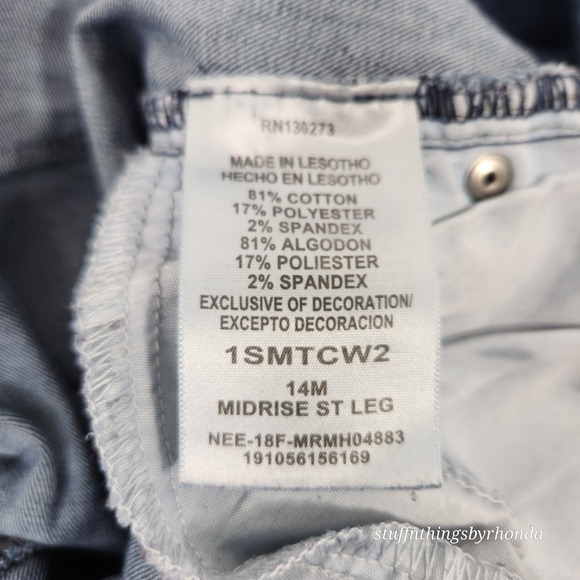 Womens Lee Riders Midrise Straight Jeans Size 14M / 36"x30" - Picture 5 of 5